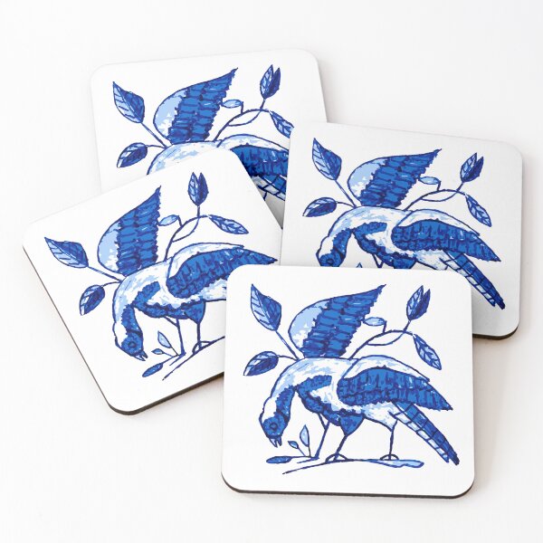 Artikelvorschau, Azulejo Blauer Vogel Portugiesische Fliesenkunst entworfen und verkauft von kabetanistudio.