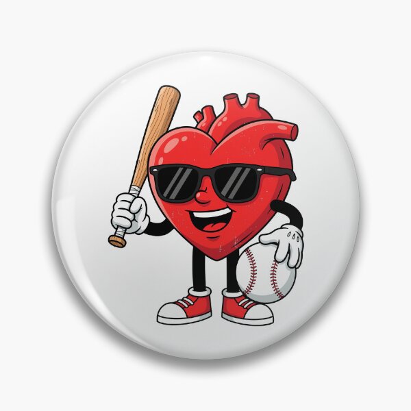 Item preview, Heart Play Baseball Valentines Day designed and sold by OlakunleOloroz.