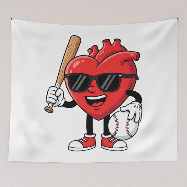 Item preview, Heart Play Baseball Valentines Day designed and sold by OlakunleOloroz.