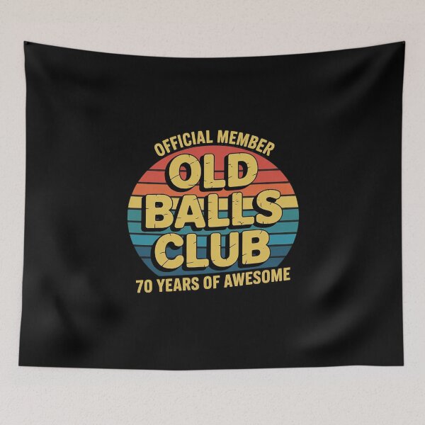 Item preview, Old Balls Club 70 Years of Awesome 70th Birthday Gag designed and sold by joyouartArt.