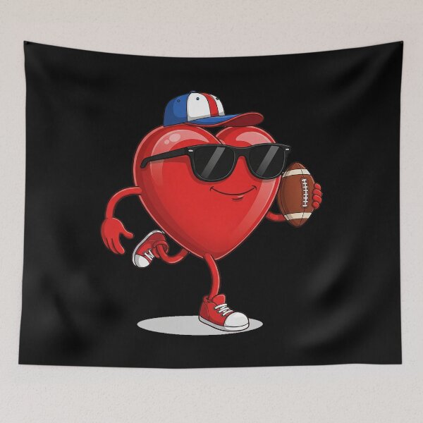 Item preview, Heart Play Football Valentines Day designed and sold by OlakunleOloroz.