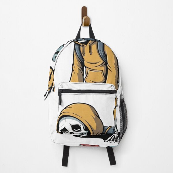 Item preview, Seh Lenge Thoda Skeleton Backpacker | Relatable Dark Humor Retro Design designed and sold by LoveDesignMania.