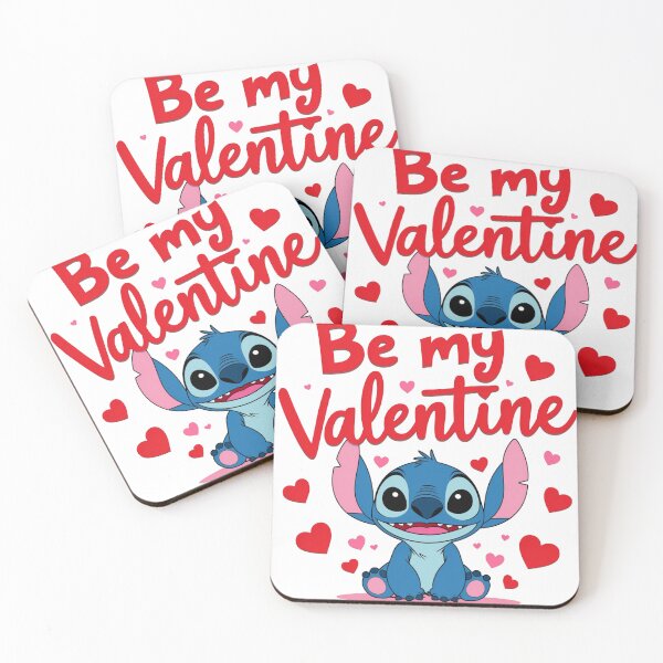 Item preview, Be my Valentine, cute stitch with love hearts designed and sold by nicnacc.