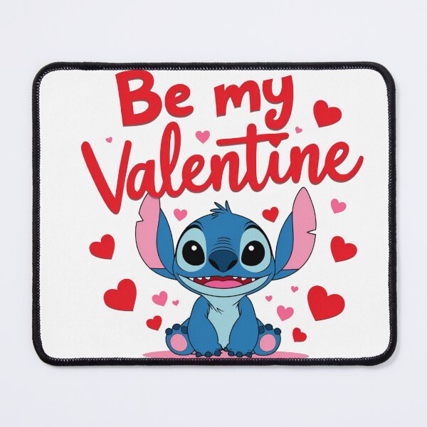 Item preview, Be my Valentine, cute stitch with love hearts designed and sold by nicnacc.