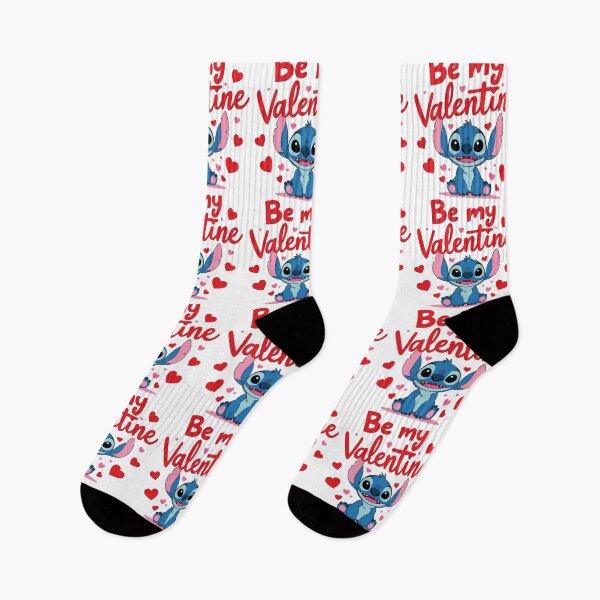 Item preview, Be my Valentine, cute stitch with love hearts designed and sold by nicnacc.