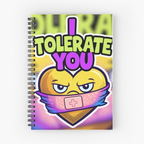 Item preview, Grumpy Heart Emoji - I Tolerate You - Funny Anti-Valentine Graphic designed and sold by Jaani-T.