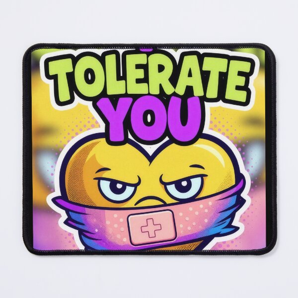 Item preview, Grumpy Heart Emoji - I Tolerate You - Funny Anti-Valentine Graphic designed and sold by Jaani-T.