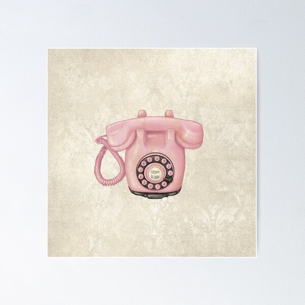 Item preview, Pink Rotary Phone designed and sold by CatAstrophe.