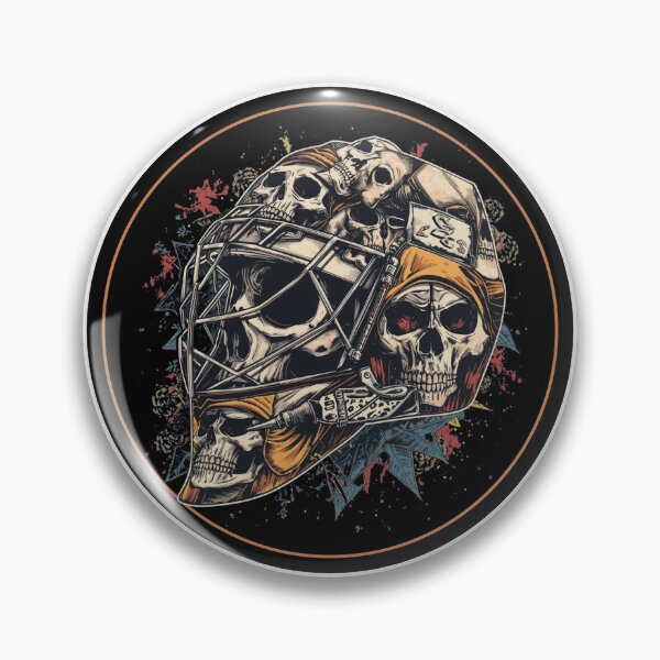 Item preview, Skull in Hockey Goalie Helmets Sticker, Winter Sports Magnet designed and sold by colorleafz.
