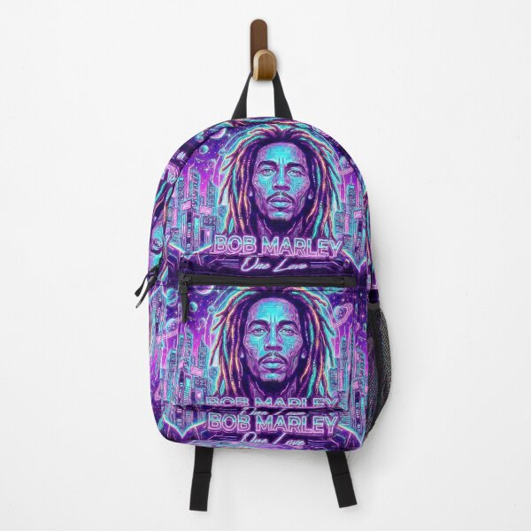 Item preview, Bob Marley One Love - Retro-Futuristic Neon Galactic Portrait designed and sold by Hen-C-Art.