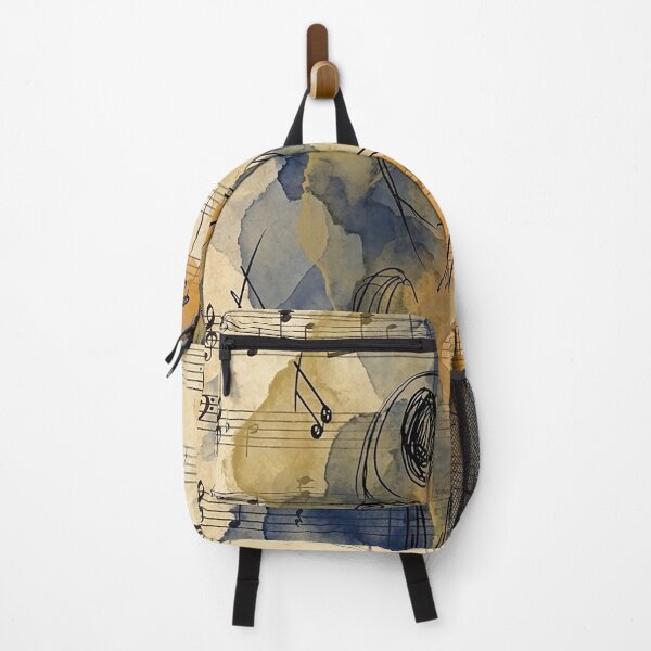 Item preview, Musical Muse: Abstract Treble Clef Sketch on Vintage Watercolor Score designed and sold by AgingeR.