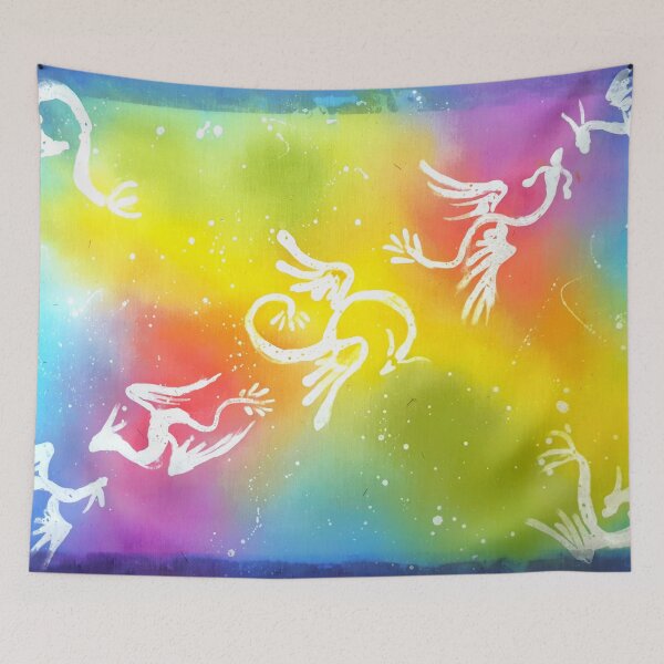 Item preview, Dragons in a rainbow sky designed and sold by TreeWyrm.