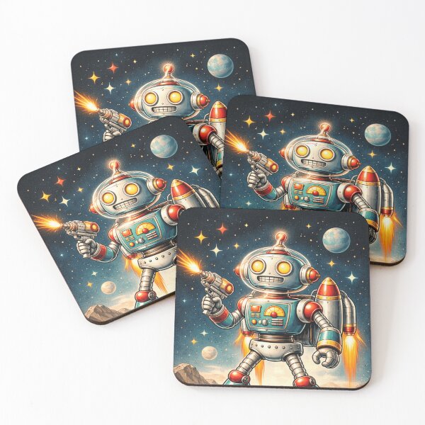 Item preview, Robot Star Ranger — Patrulla Espacial Retro designed and sold by TheWonkyEaselCo.