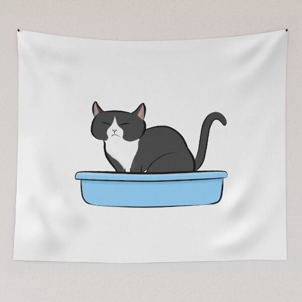 Item preview, Kitty Litter - Black and White Cat designed and sold by Tessa Draws Stoof.