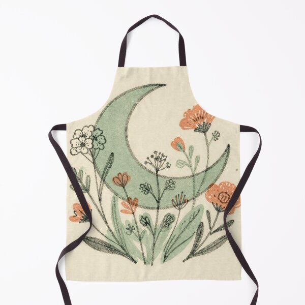 Item preview, Vintage Risograph Moon & Wildflowers - Imperfect Symbiosis designed and sold by gaogle.