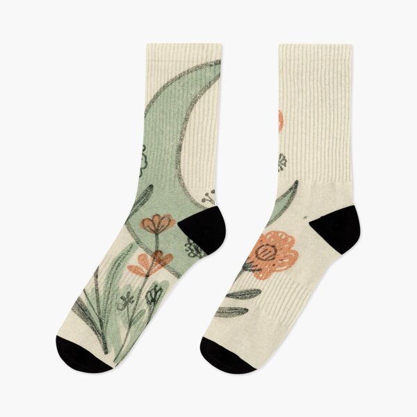 Item preview, Vintage Risograph Moon & Wildflowers - Imperfect Symbiosis designed and sold by gaogle.