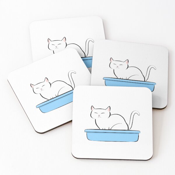 Item preview, Kitty Litter - White Cat designed and sold by Tessa Draws Stoof.
