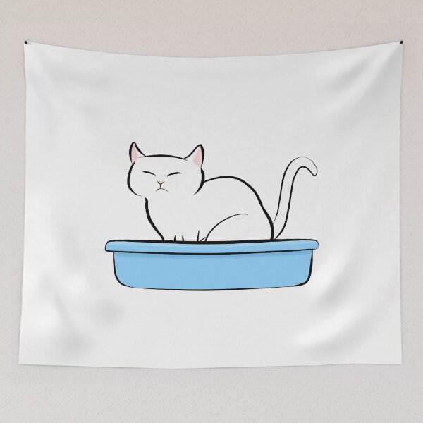 Item preview, Kitty Litter - White Cat designed and sold by Tessa Draws Stoof.