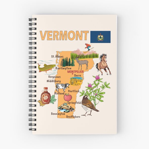 Item preview, Vermont State Pride, The Green Mountain State Illustrated Map designed and sold by mashmosh.