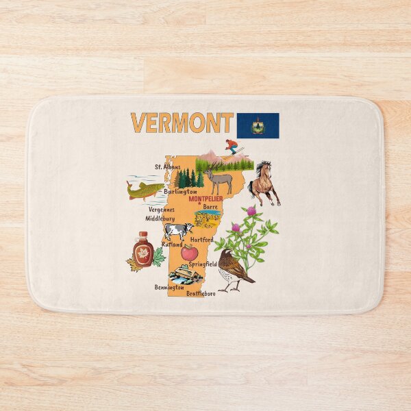 Item preview, Vermont State Pride, The Green Mountain State Illustrated Map designed and sold by mashmosh.