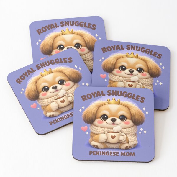 Item preview, Royal Snuggles Pekingese Mom – Cozy Crown Puppy Winter Tee designed and sold by dogmomtees.