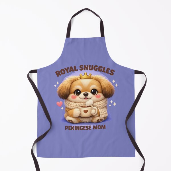 Item preview, Royal Snuggles Pekingese Mom – Cozy Crown Puppy Winter Tee designed and sold by dogmomtees.