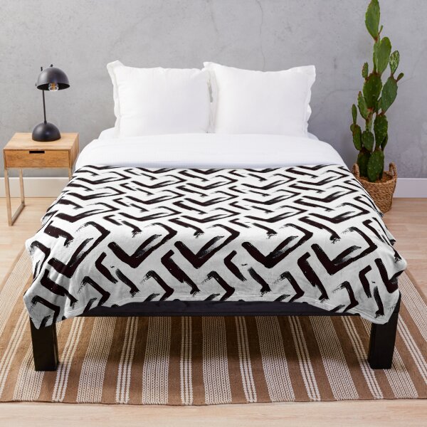 Item preview, Abstract Black Brush Chevron Seamless Pattern designed and sold by UniqueDesign751.