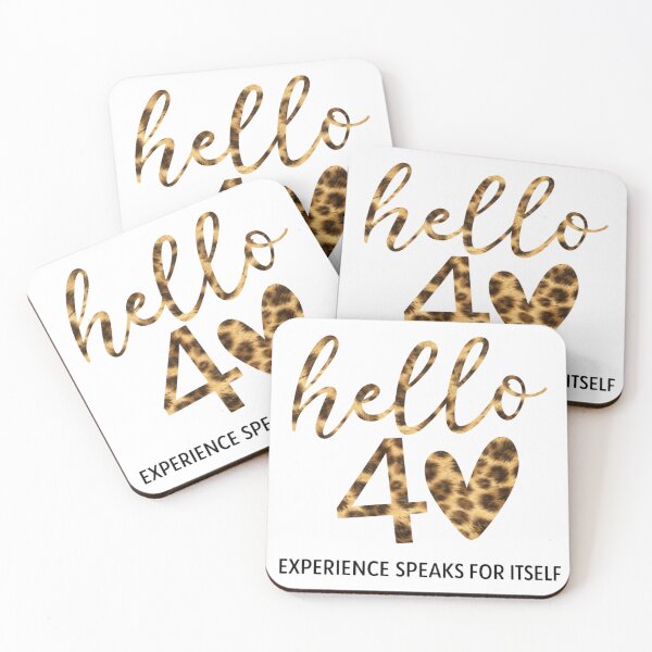 Item preview, Hello 40 – Funny 40th Birthday Typography with Heart designed and sold by KivaroArt.