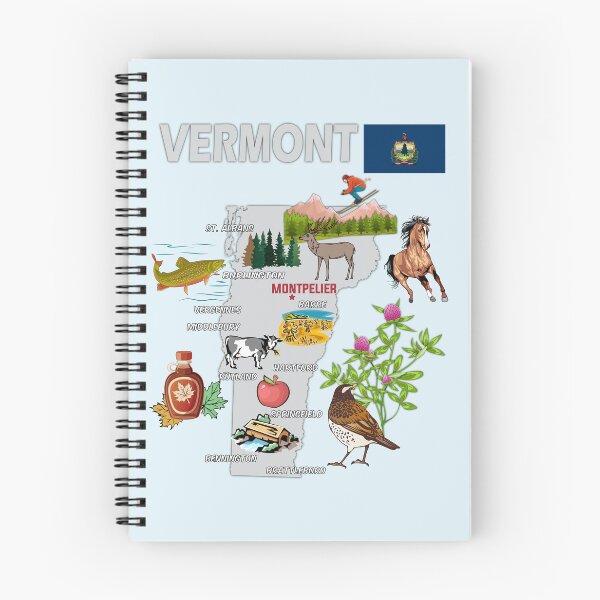 Item preview, Vermont State Map, Nature & Heritage Illustration designed and sold by mashmosh.