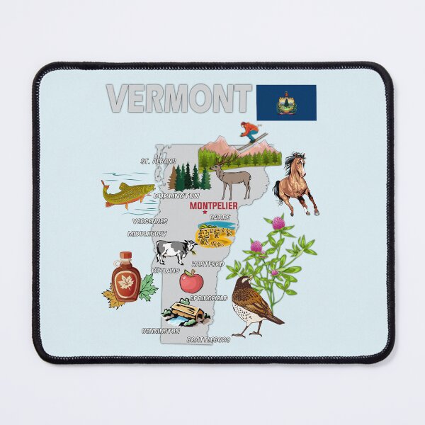 Item preview, Vermont State Map, Nature & Heritage Illustration designed and sold by mashmosh.
