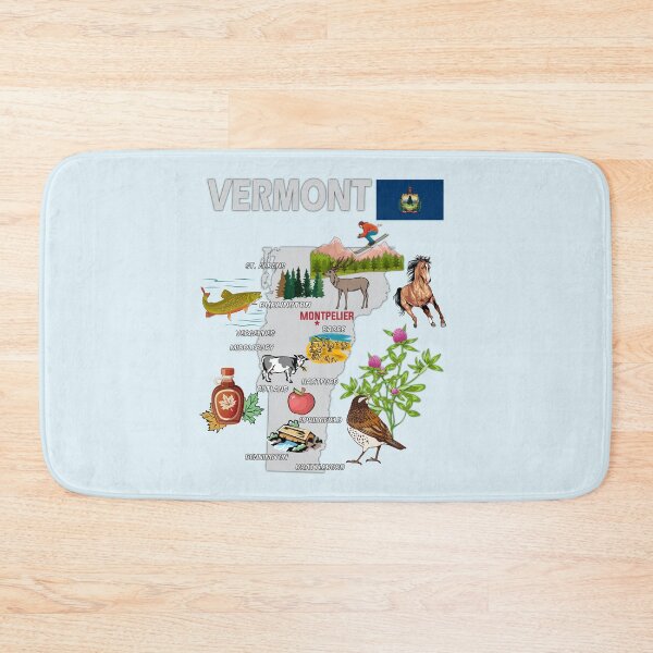 Item preview, Vermont State Map, Nature & Heritage Illustration designed and sold by mashmosh.
