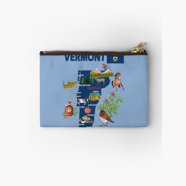Item preview, Vermont State Symbols & Landmarks Map Art designed and sold by mashmosh.