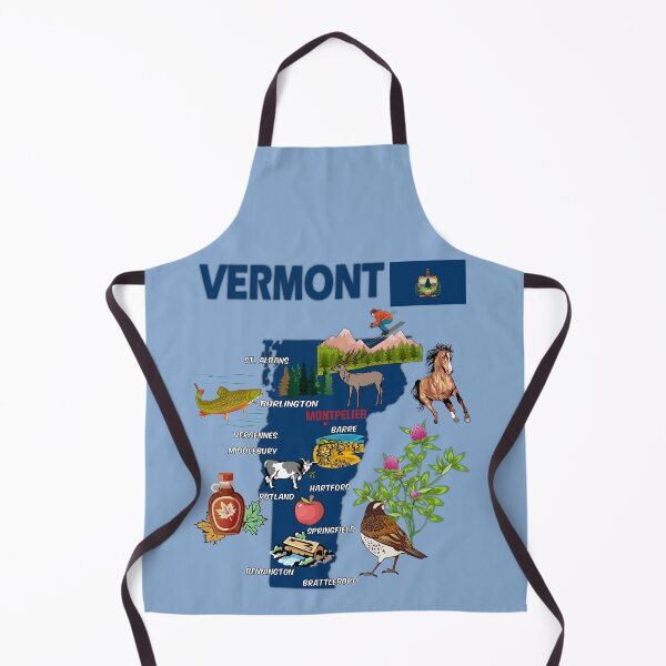 Item preview, Vermont State Symbols & Landmarks Map Art designed and sold by mashmosh.