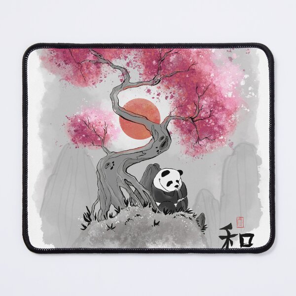 Item preview, Cherry Blossom Sun Panda Sumi-e designed and sold by FyreLyte.