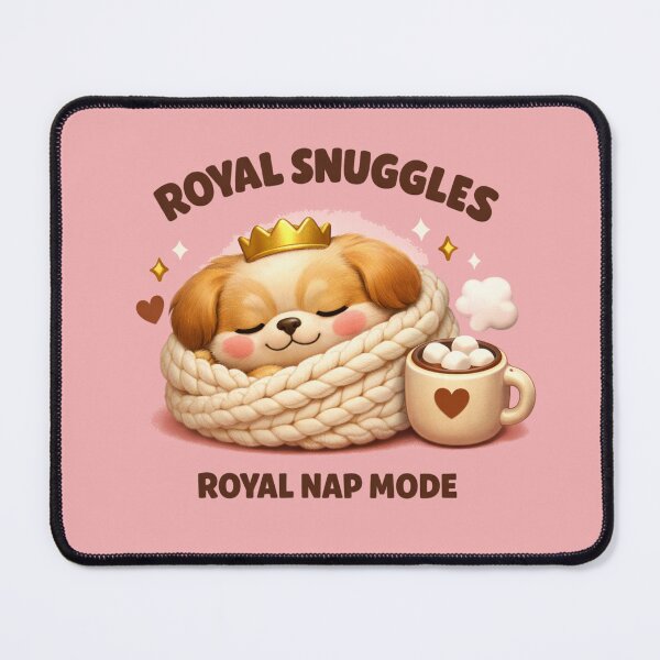 Item preview, Royal Snuggles Pekingese – Royal Nap Mode Cozy Dog Mom Tee designed and sold by dogmomtees.