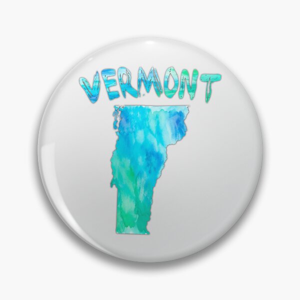 Item preview, Vermont State Map Watercolor Blue Teal Artistic Design designed and sold by mashmosh.