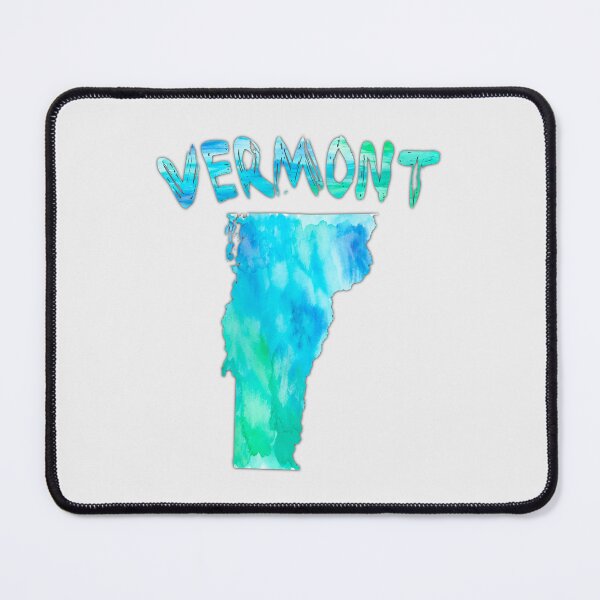 Item preview, Vermont State Map Watercolor Blue Teal Artistic Design designed and sold by mashmosh.