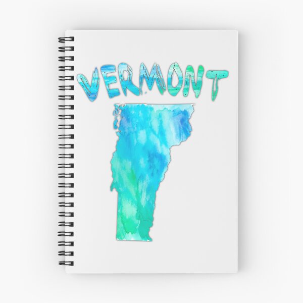 Item preview, Vermont State Map Watercolor Blue Teal Artistic Design designed and sold by mashmosh.