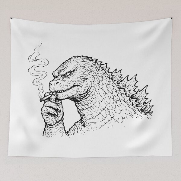 Item preview, Godzilla takes a drag designed and sold by ChickenFund.