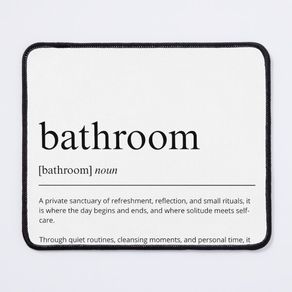 Item preview, Bathroom Definition Print | Typography Wall Art | Funny Bathroom Decor | Minimalist Poster | Black and White designed and sold by shopcanva.