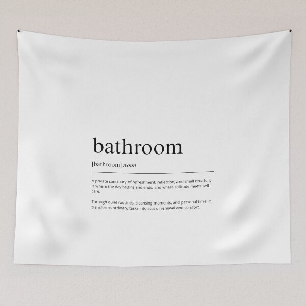 Item preview, Bathroom Definition Print | Typography Wall Art | Funny Bathroom Decor | Minimalist Poster | Black and White designed and sold by shopcanva.