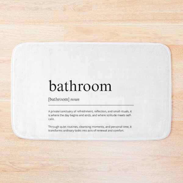 Item preview, Bathroom Definition Print | Typography Wall Art | Funny Bathroom Decor | Minimalist Poster | Black and White designed and sold by shopcanva.