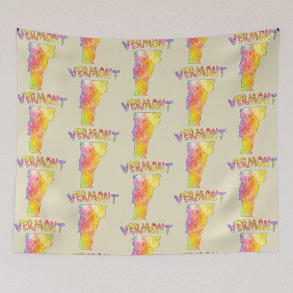Item preview, Vermont State Map Watercolor Artistic Silhouette designed and sold by mashmosh.