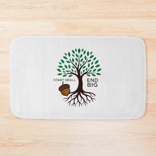 Item preview, Start Small End Big Oak Tree And Acorn Inspirational Nature Art designed and sold by SplashTastic.