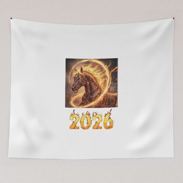 Item preview, 2026 Fire Horse – Flaming Stallion Chinese New Year Zodiac Fantasy Design designed and sold by Baby Adee Collective.