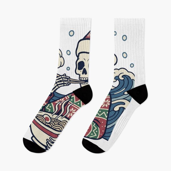 Item preview, Ukiyo-e Skeleton Ugly Christmas Sweater Ramen Mashup designed and sold by gaogle.