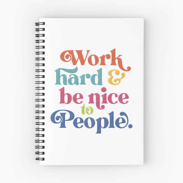 Item preview, Work Hard Be Nice Retro Typography designed and sold by Bright Vibe Designs.