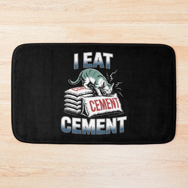 Item preview, I Eat Cement Absurd Cat Meme Dark Humor Illustration designed and sold by flagylART.