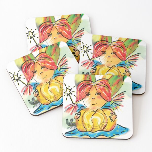 Item preview, Fairy girl with pumpkin, magic wand and mouse  designed and sold by Dilyana Rumenova - Shantabella.