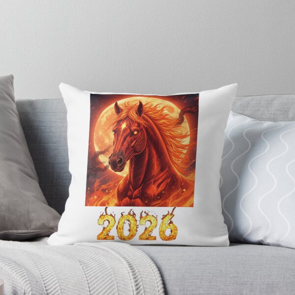 Item preview, 2026 Fire Horse Moon – Burning Stallion Fantasy Chinese Zodiac Artwork designed and sold by Baby Adee Collective.